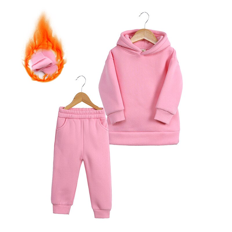Conjunto infantil de Moletom com capuz para inverno - 1 a 7 anos