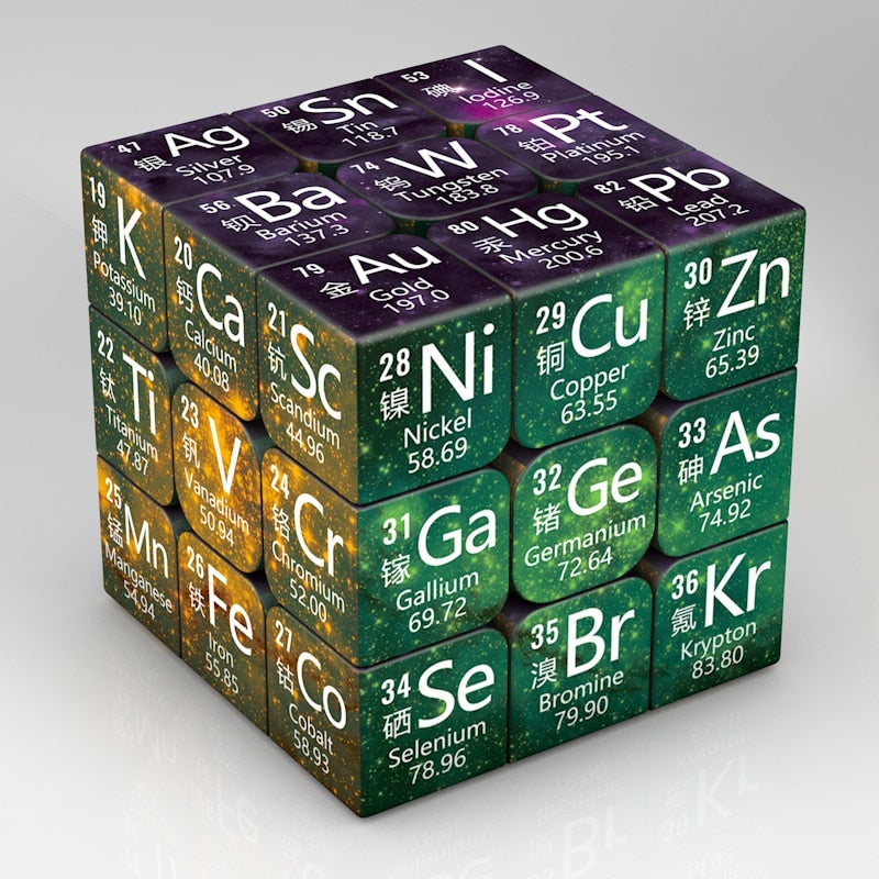 Cubo Mágico com Cálculos e Elementos Químicos