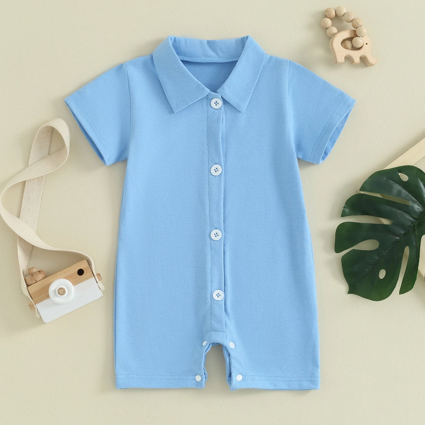 Body com Gola Polo - 6 a 24 meses