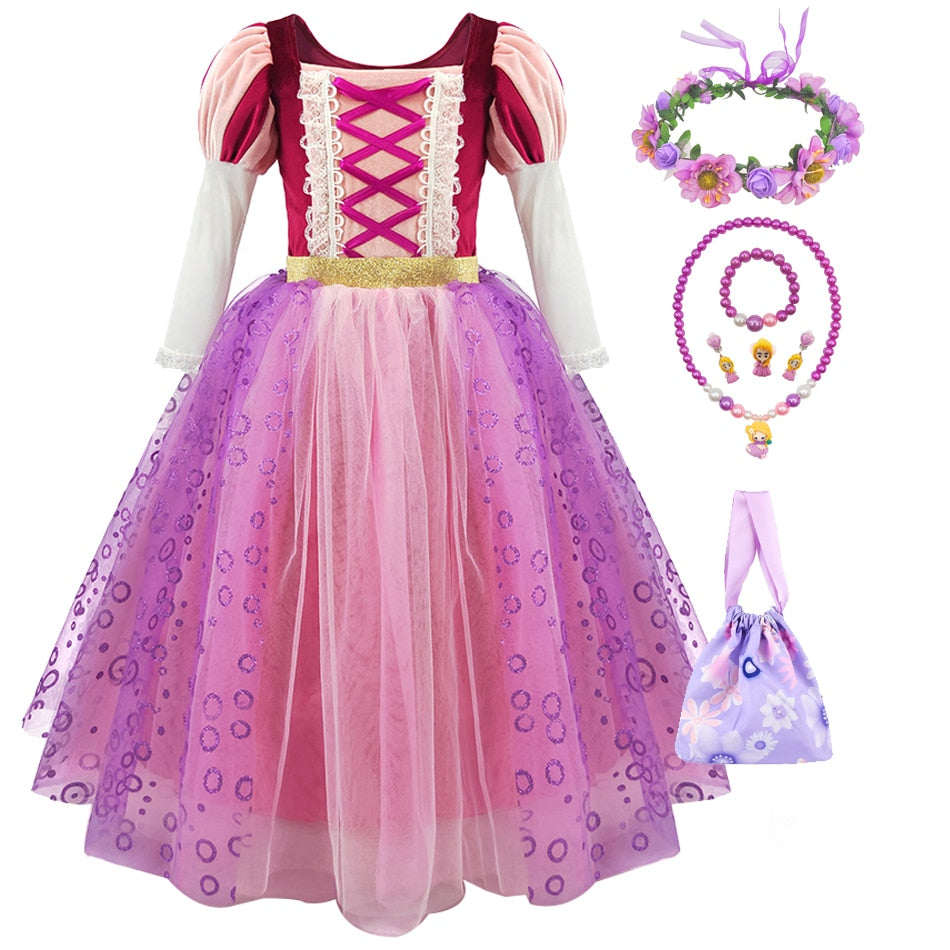 Fantasia Rapunzel do filme ''Enrolados'' - 2 a 11 anos
