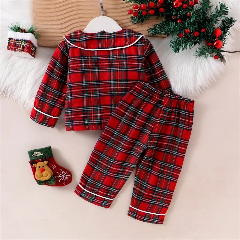 Conjunto Pijama Xadrez - 1 a 5 anos