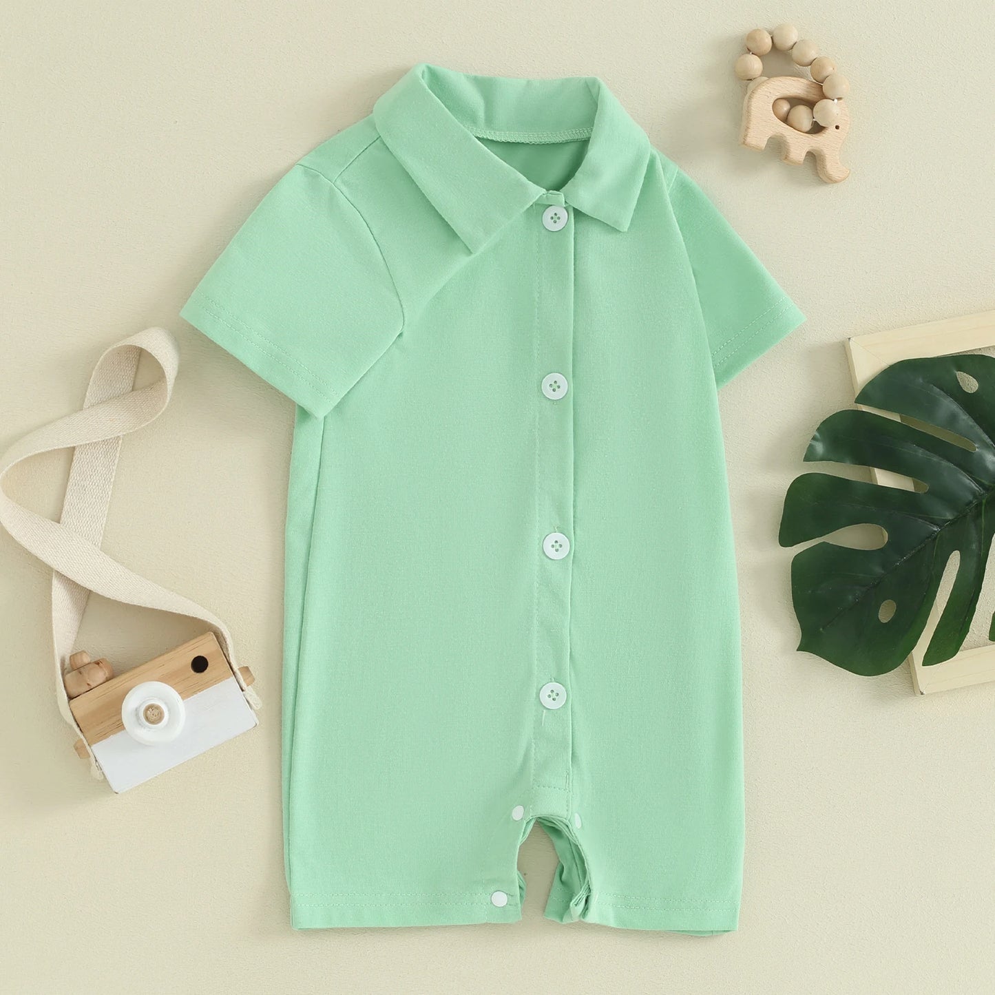 Body com Gola Polo - 6 a 24 meses