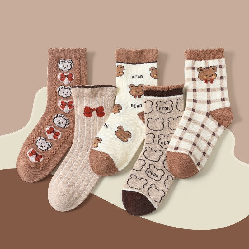 Kit de 5 Pares de Meia Infantil e Criança - 1 a 12 anos