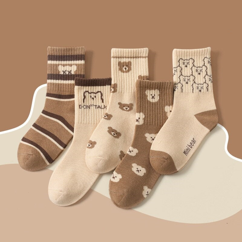 Kit de 5 Pares de Meia Infantil e Criança - 1 a 12 anos