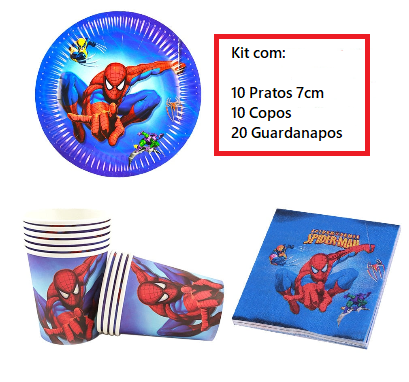 Decoração de Aniversário do Homem Aranha Azul