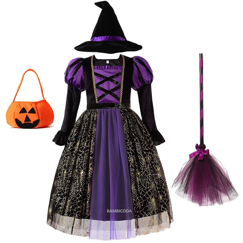 Vestido Bruxinha 3 a 10 Anos