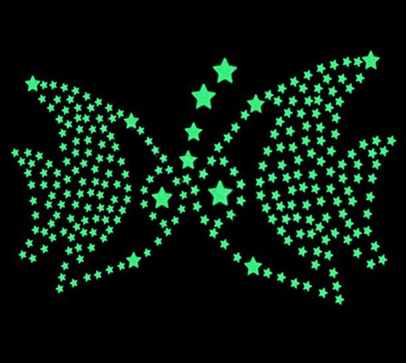 Estrelas fluorescentes decorativas (50 peças)