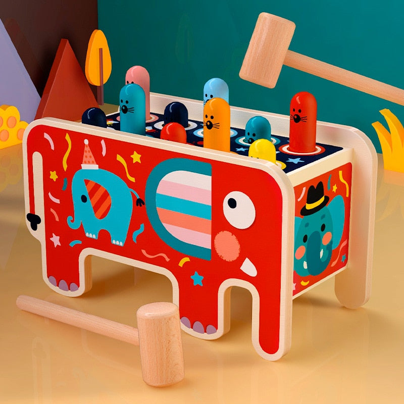 Brinquedo de madeira montessoriano multifuncional