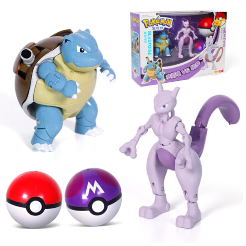 Pokemons Pokeballs Brinquedo de transformação do Pikachu, Charizard, Mewtwo, Blastoise, Venusaur ou Gyarados