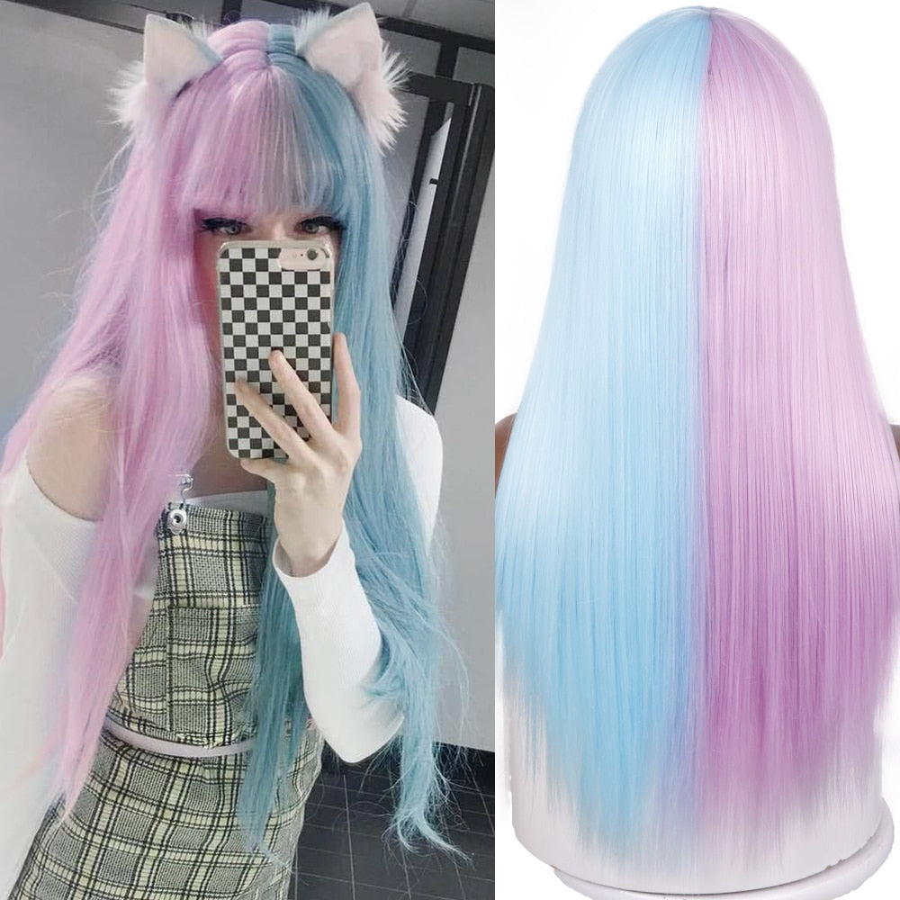 Peruca Feminina de Cabelo Sintético