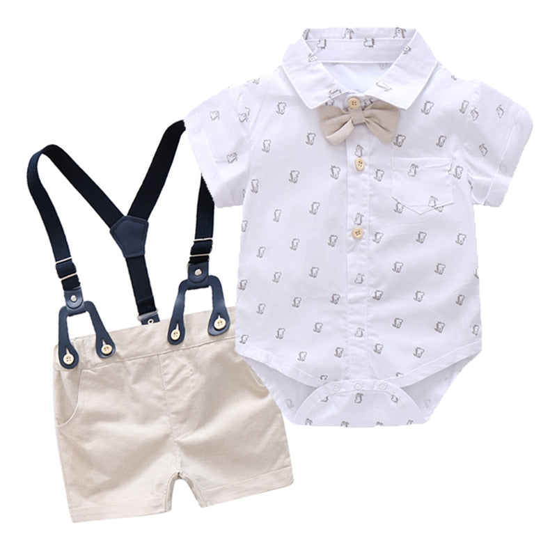 Conjunto de Body e Bermuda para Bebê de 3 Meses a 3 Anos