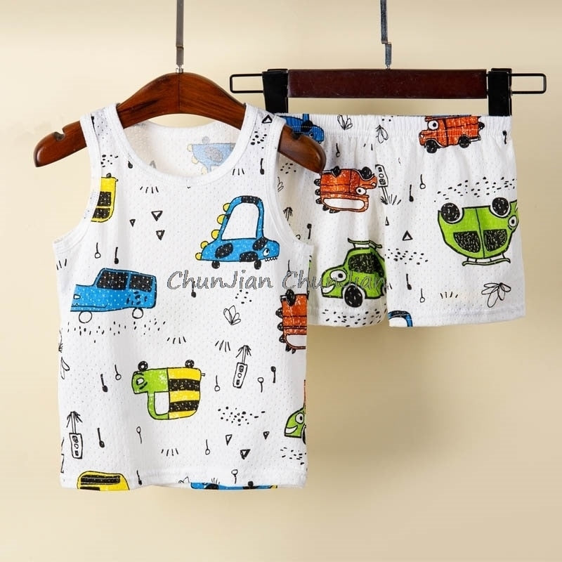 Conjunto de Pijama Para Crianças de 1 a 9 Anos