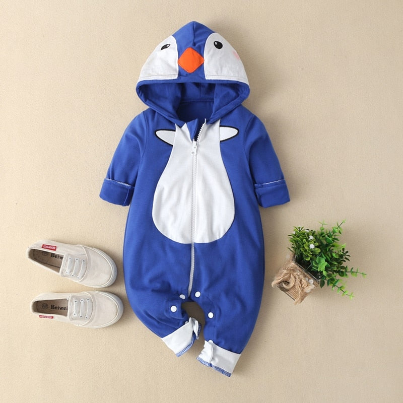 Macacão de Inverno Bichinhos Manga Longa - 3 a 18 meses