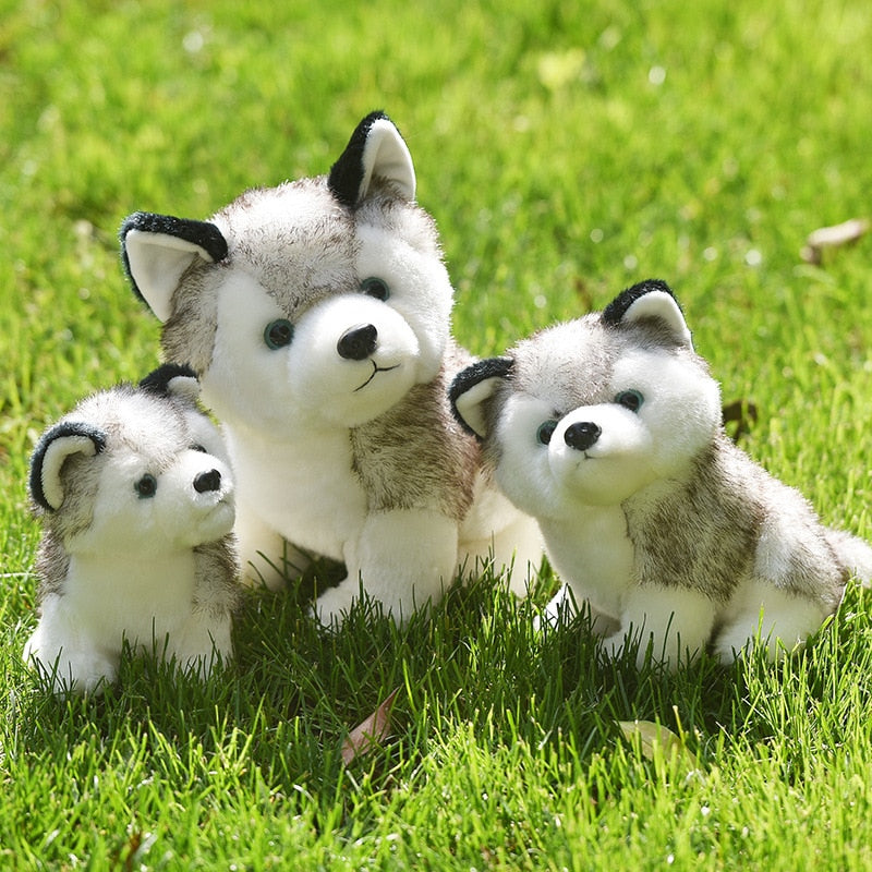 Cachorro Husky Siberiano em Pelúcia -18 a 30 cm