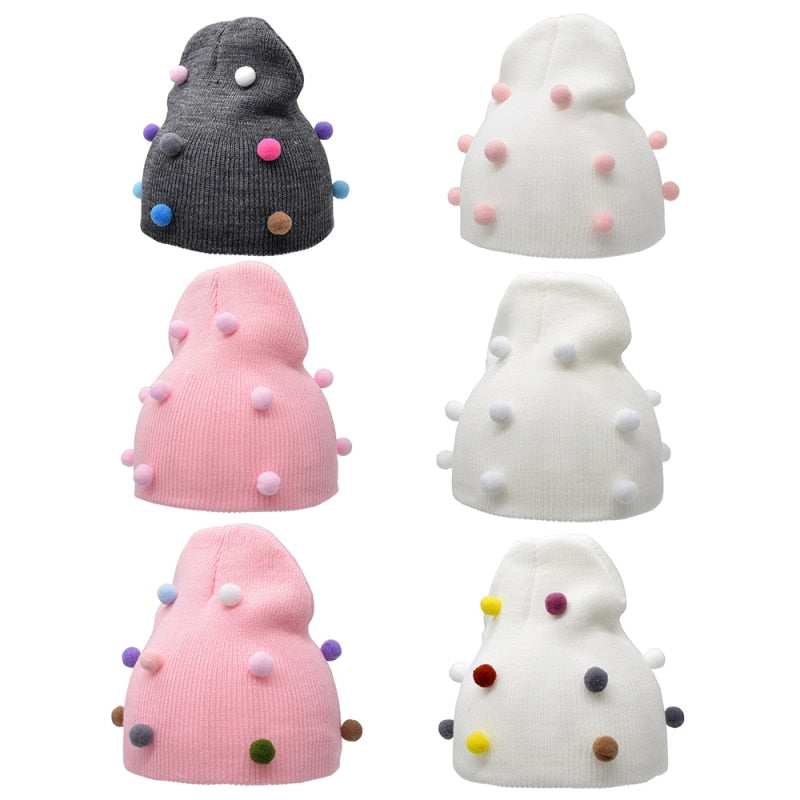 Touca Para Bebês Com Pompom