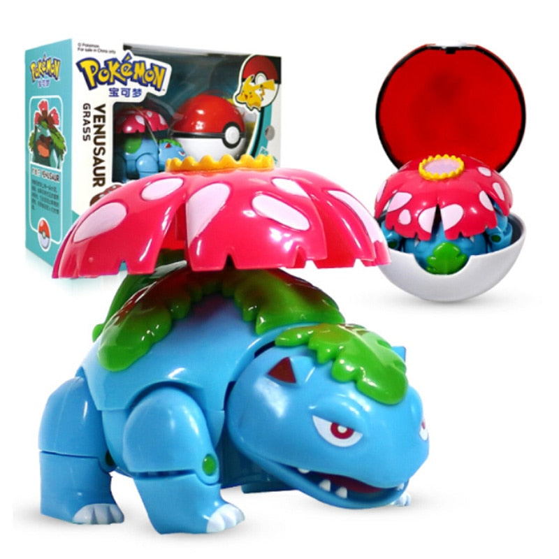 Pokemons Pokeballs Brinquedo de transformação do Pikachu, Charizard, Mewtwo, Blastoise, Venusaur ou Gyarados