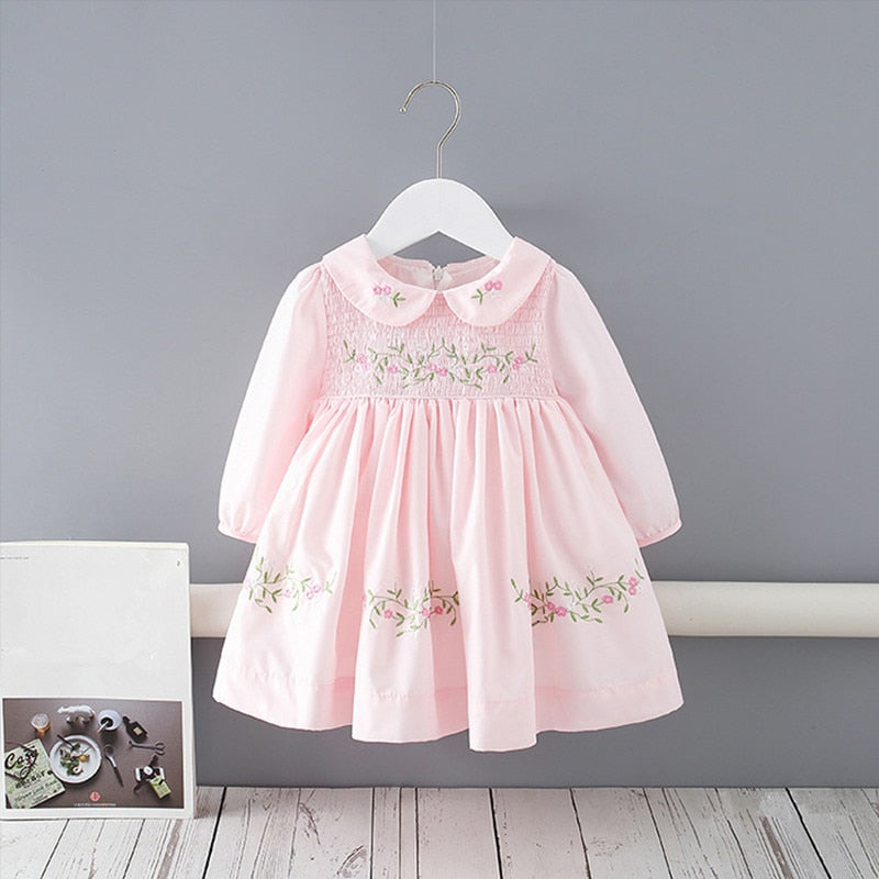 Vestido Com Detalhes Bordado de 09 Meses a 4 Anos