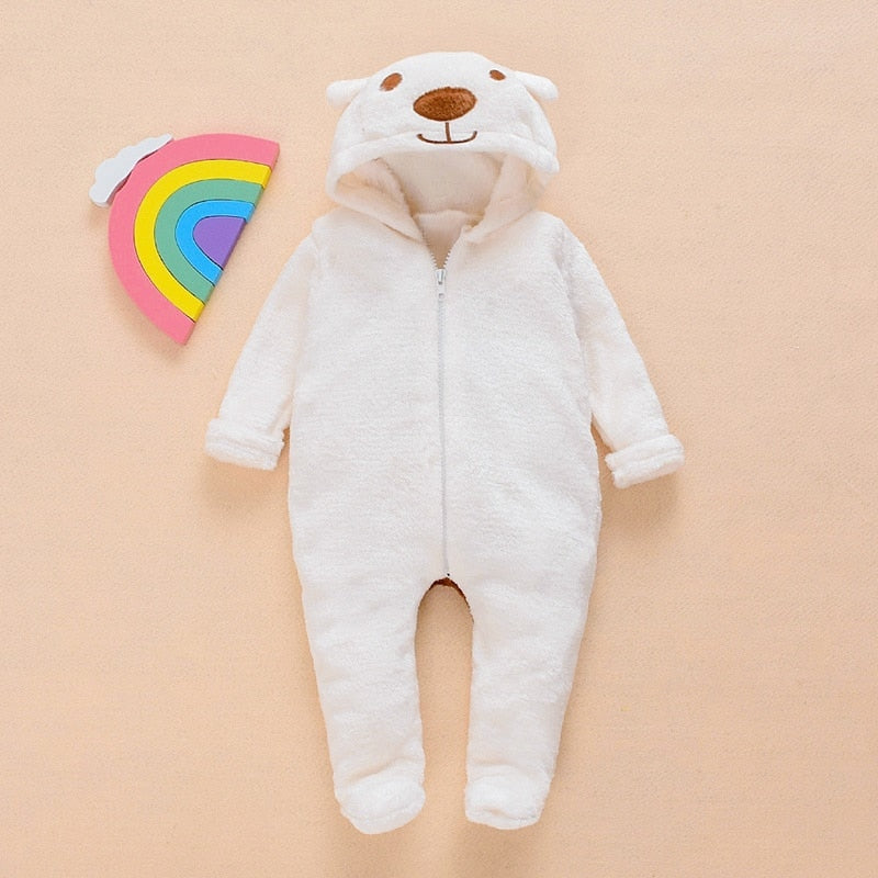 Macacão de Inverno Bichinhos Manga Longa - 3 a 18 meses