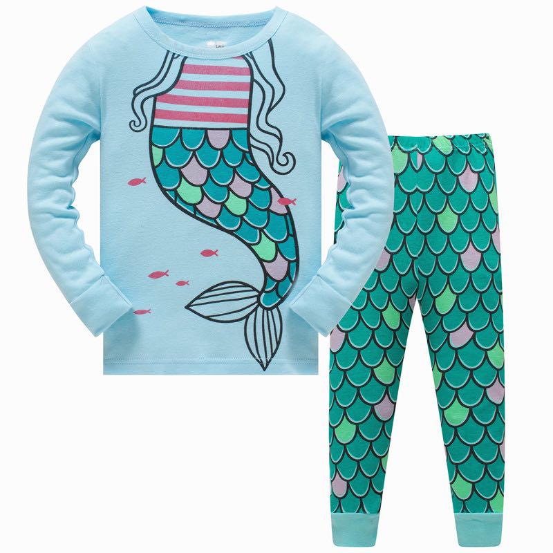 Pijama infantil de algodão para meninas - 3 a 8 anos