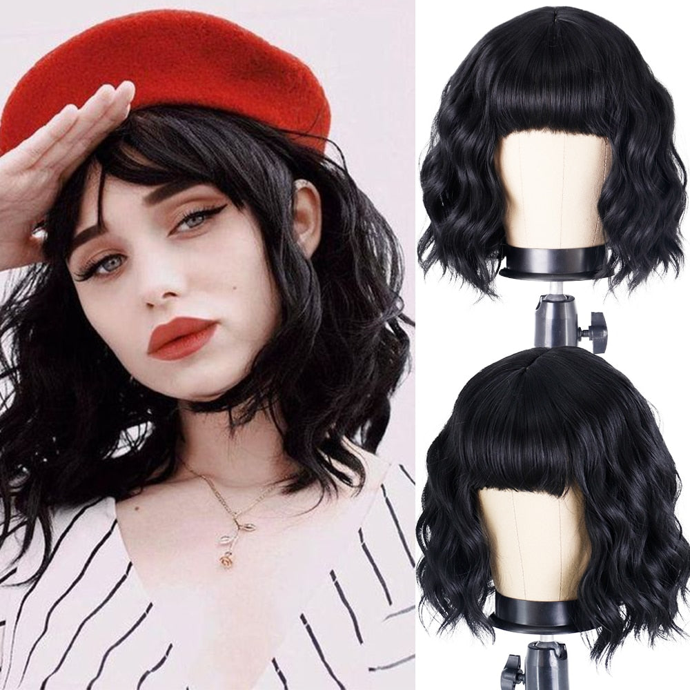 Peruca Feminina de Cabelo Sintético
