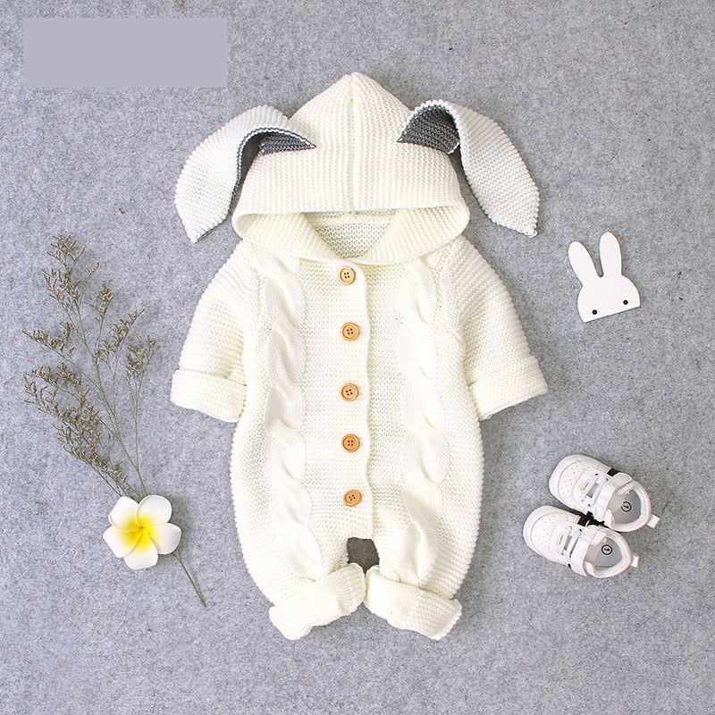 Macacão de Inverno Com Capuz Para Bebês - 3 a 24 meses
