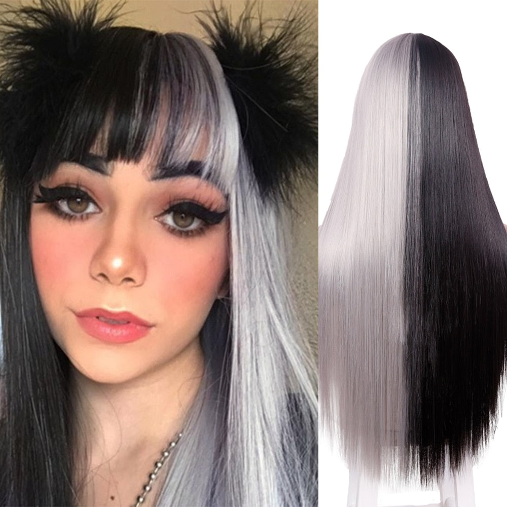Peruca Feminina de Cabelo Sintético