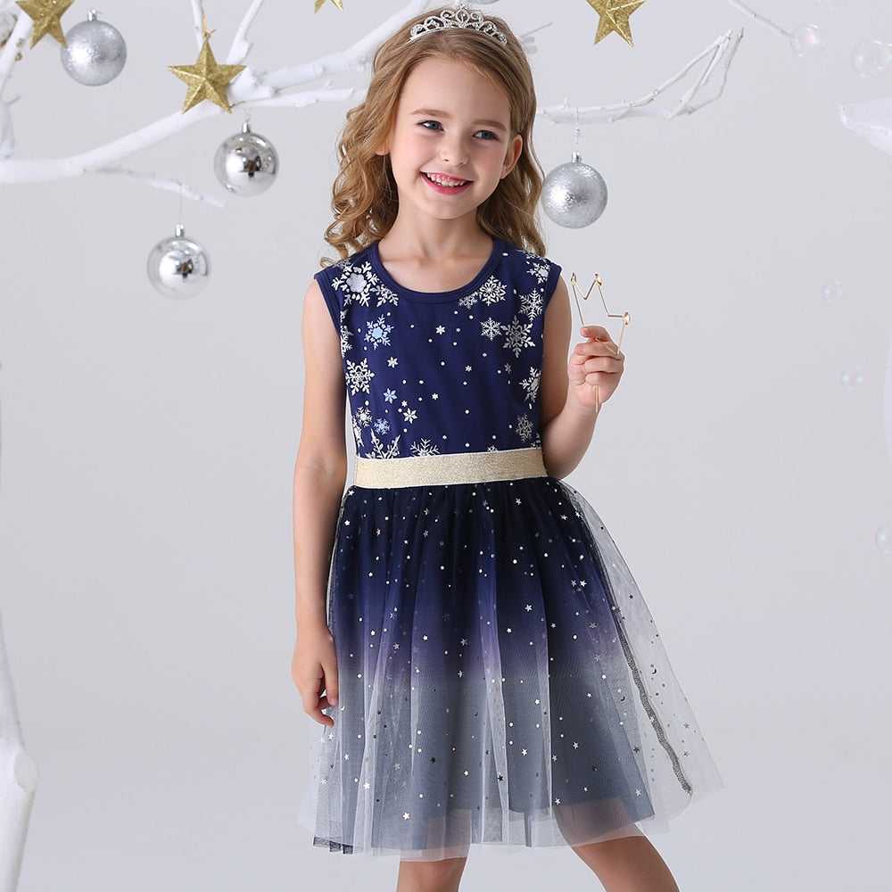 Vestidos Manga Curta Unicórnio - 3 a 8 anos