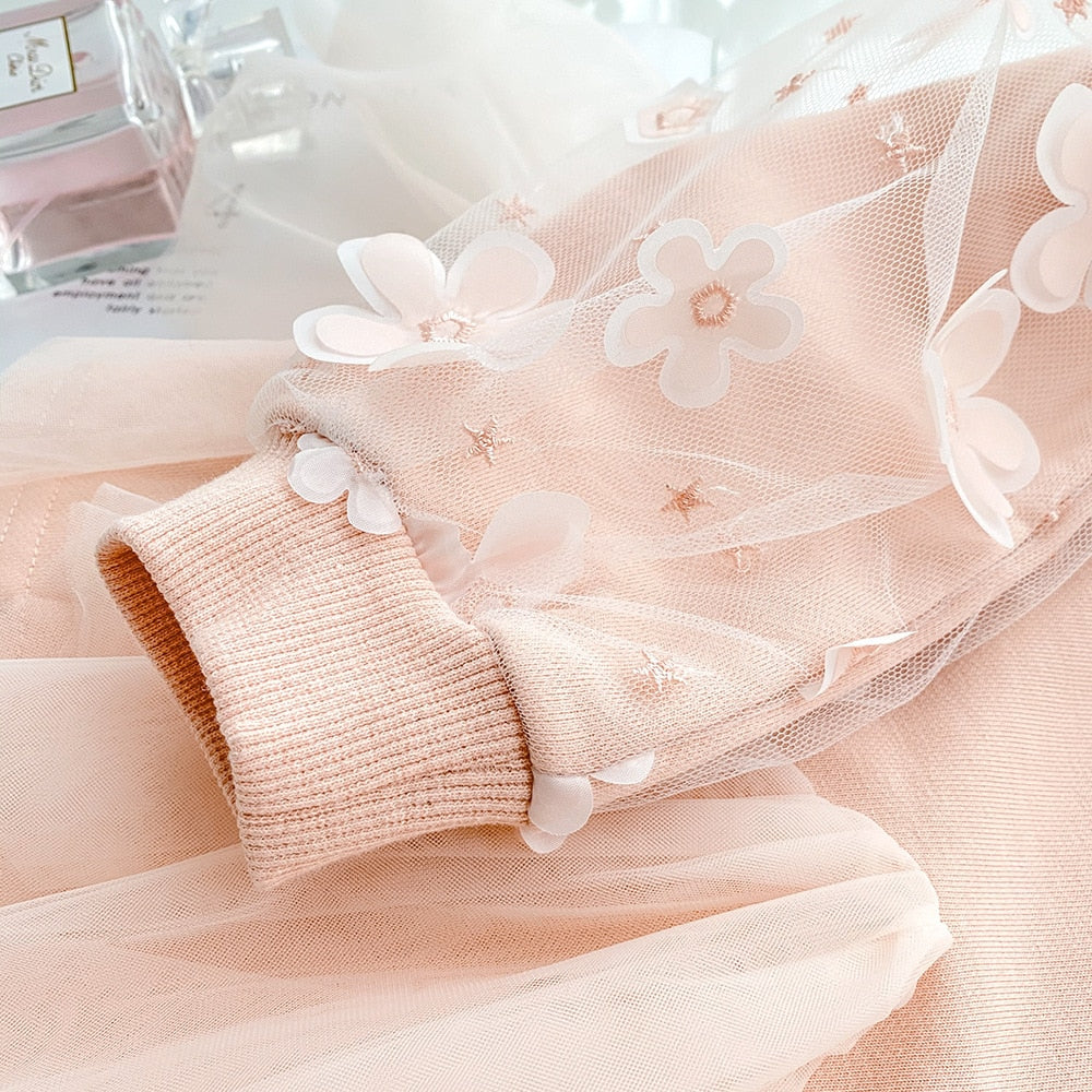 Vestido Com Detalhes de Tule 2 a 7 anos