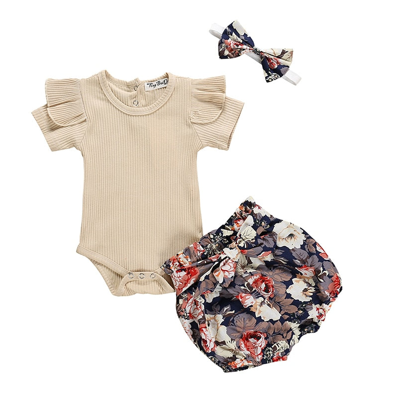 Conjuntos de Body, Short e Lacinho - 0 a 24 Meses