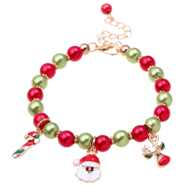 Pulseira com Pingentes Natalinos