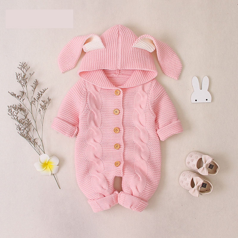 Macacão de Inverno Com Capuz Para Bebês - 3 a 24 meses