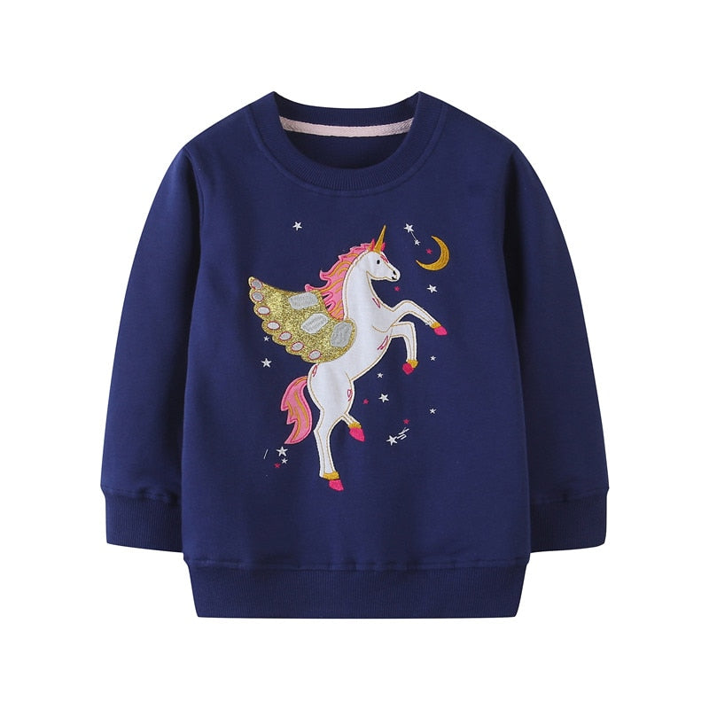 Casaco de inverno Unicórnio para meninas - 2 a 7 anos