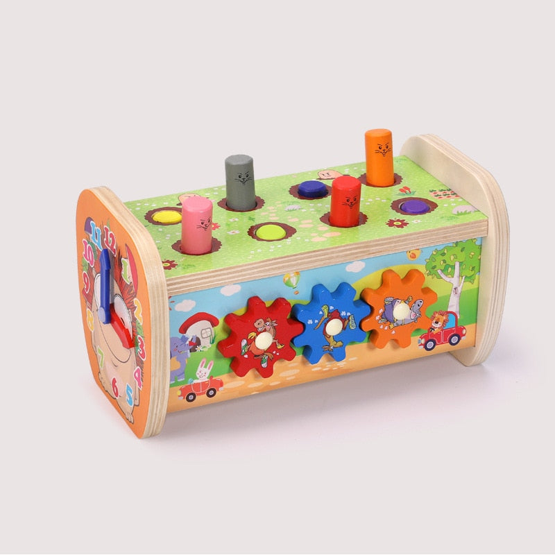 Brinquedo de madeira montessoriano multifuncional