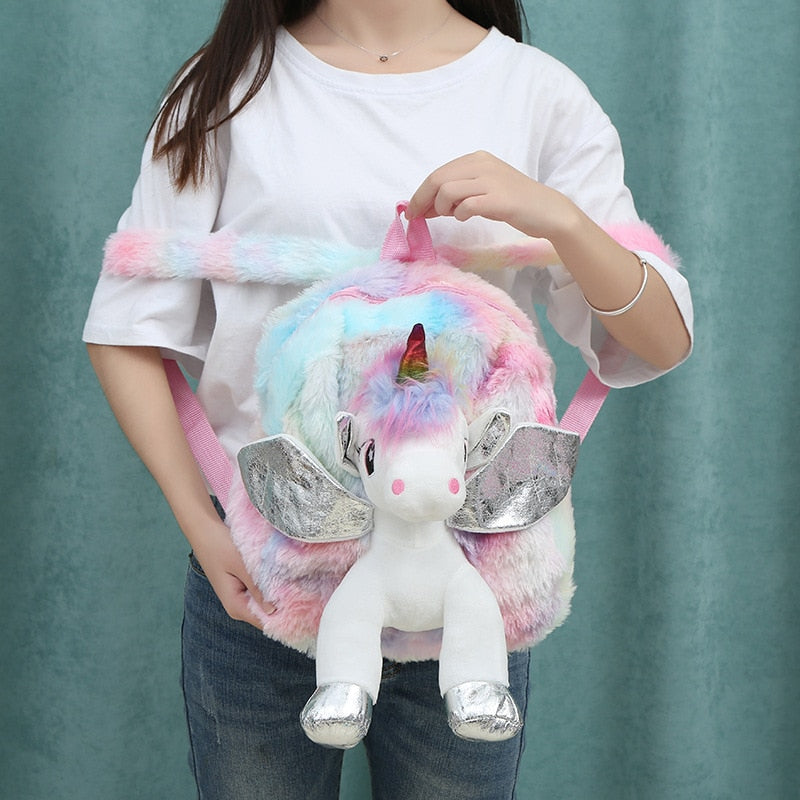 Mochila Escolar Infantil de Unicórnio