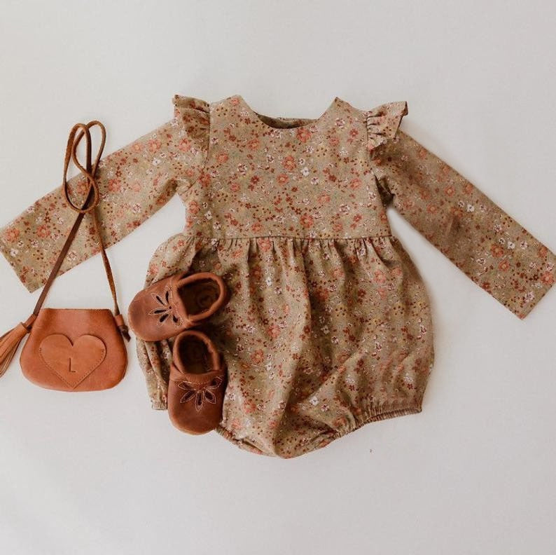 Body Floral Manga Longa - 0 a 24 meses