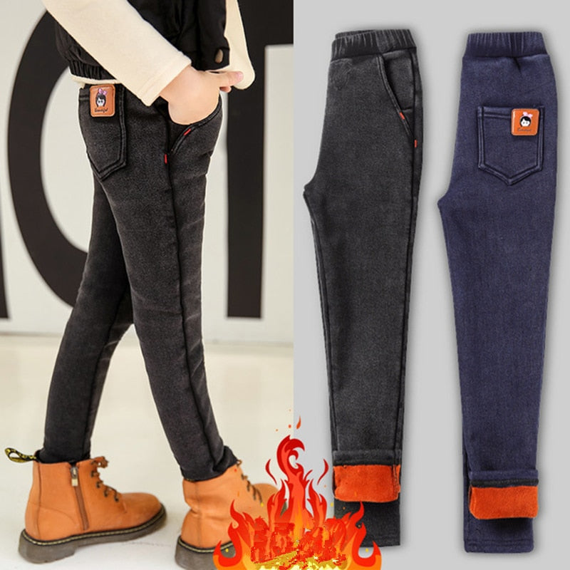 Calça legging de inverno para meninas - 4 a 13 anos