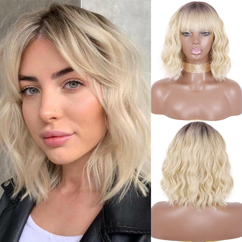 Peruca Feminina de Cabelo Sintético