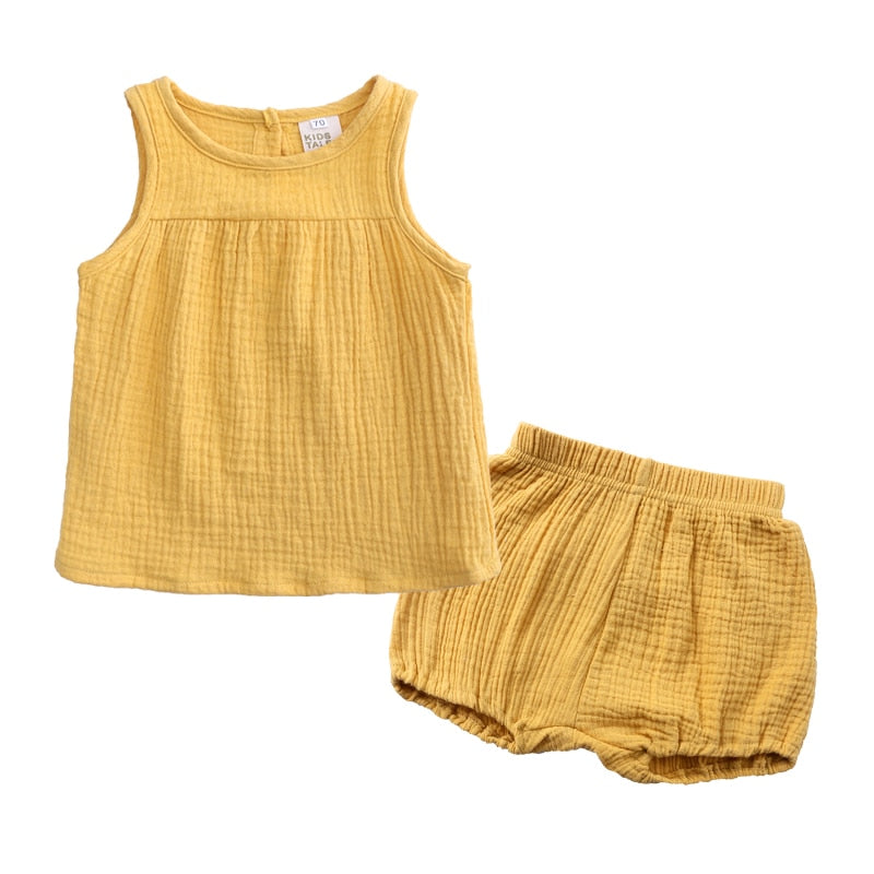 Conjunto de Roupas de Algodão Para Meninas - 6 Meses a 4 Anos