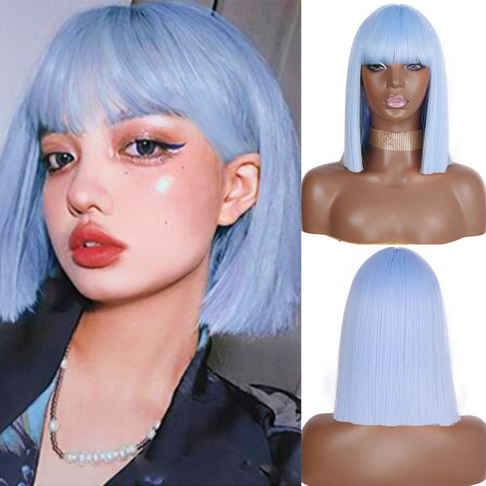 Peruca Feminina de Cabelo Sintético