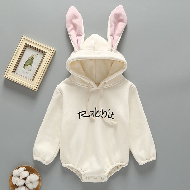 Body com Capuz de Coelhinho - 3 meses a 3 anos