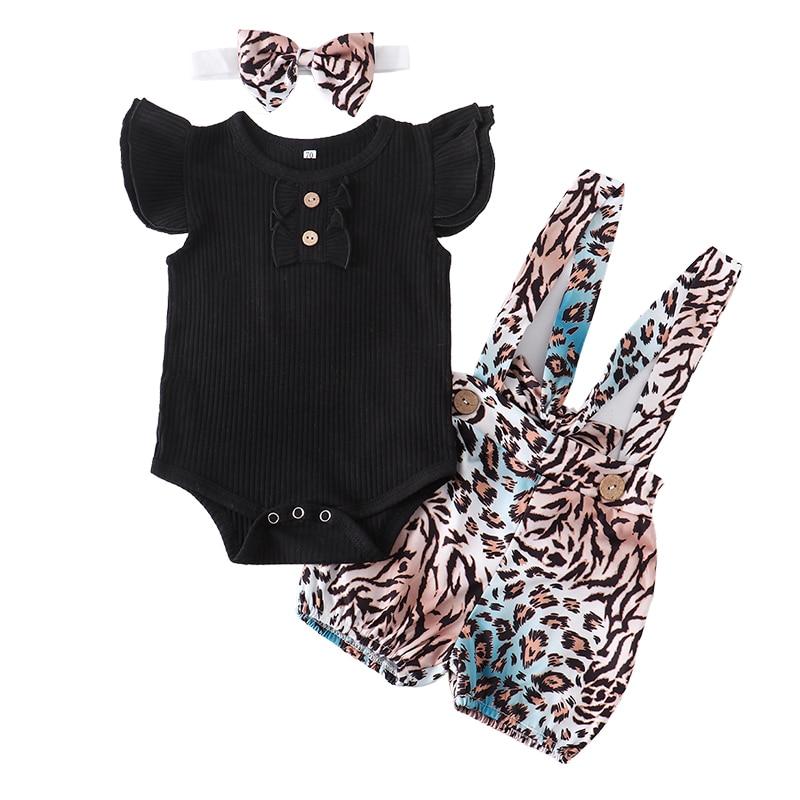 Conjunto Para Meninas de 3 Meses a 2 Anos - 03 Peças