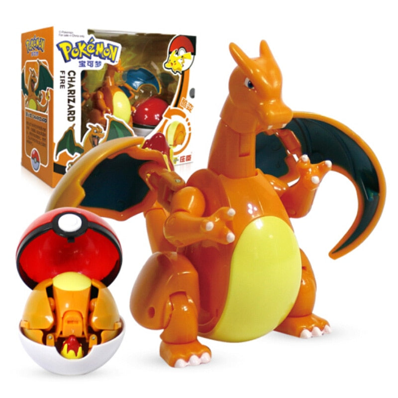 Pokemons Pokeballs Brinquedo de transformação do Pikachu, Charizard, Mewtwo, Blastoise, Venusaur ou Gyarados