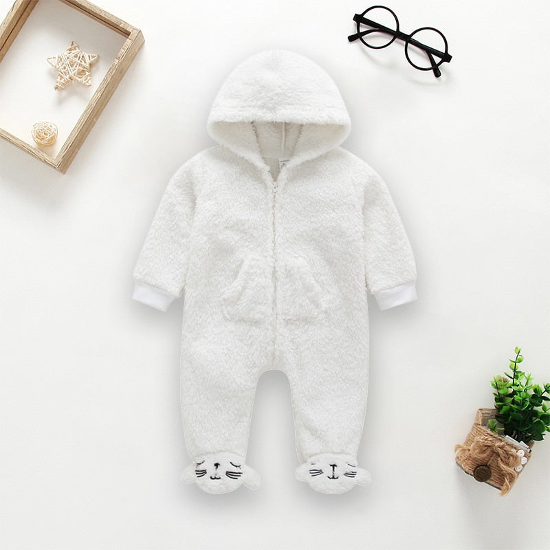 Macacão de Inverno Bichinhos Manga Longa - 3 a 18 meses