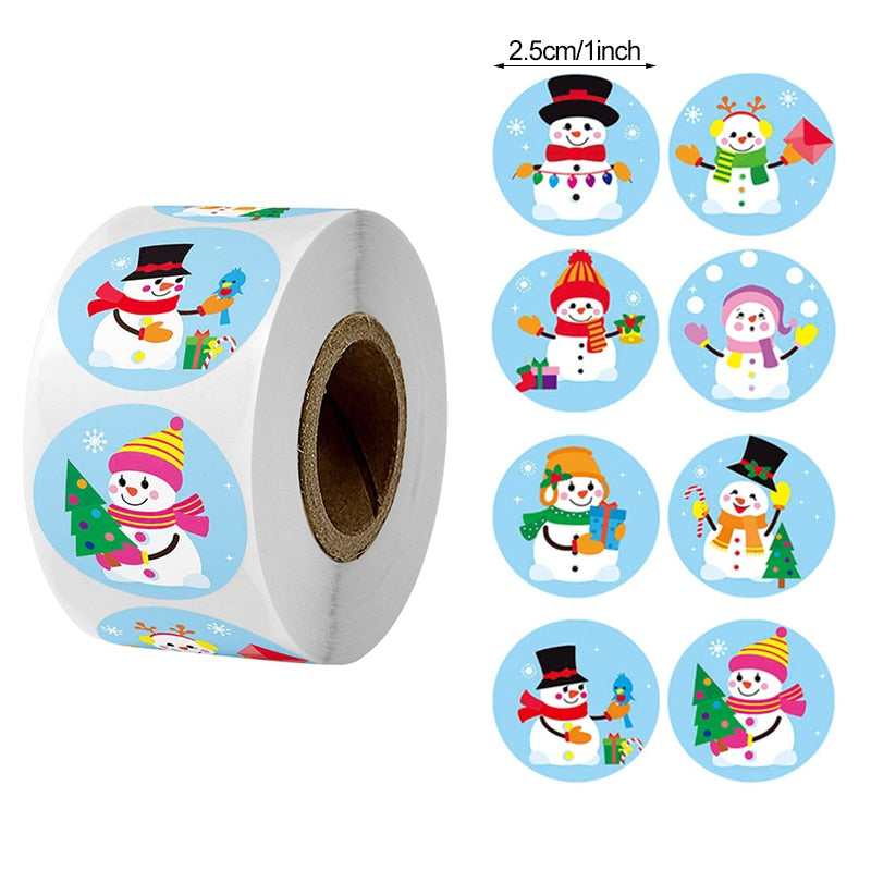 Adesivos Decorativos para Natal com 500 Unidades