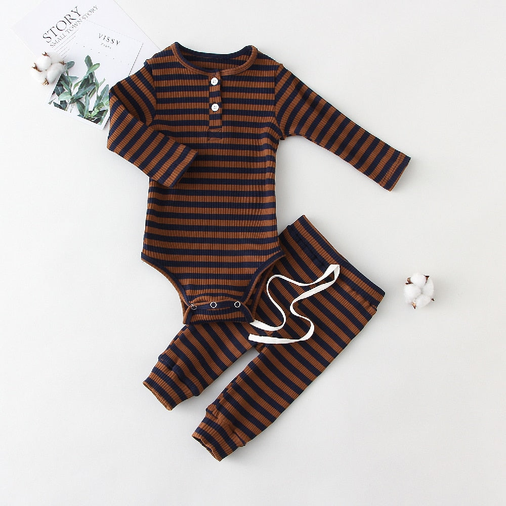 Conjunto de Body para bebês com duas peças (calça ou bermuda)