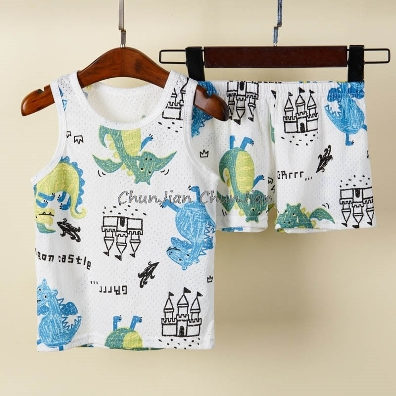 Conjunto de Pijama Para Crianças de 1 a 9 Anos