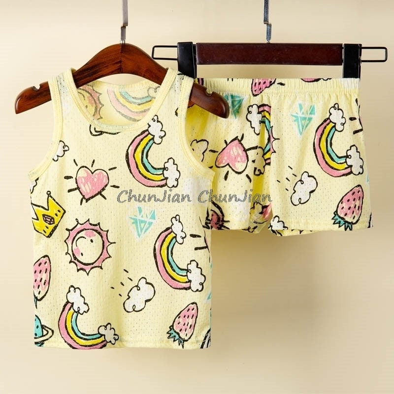 Conjunto de Pijama Para Crianças de 1 a 9 Anos
