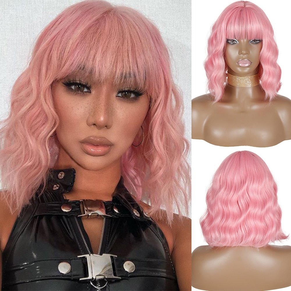 Peruca Feminina de Cabelo Sintético