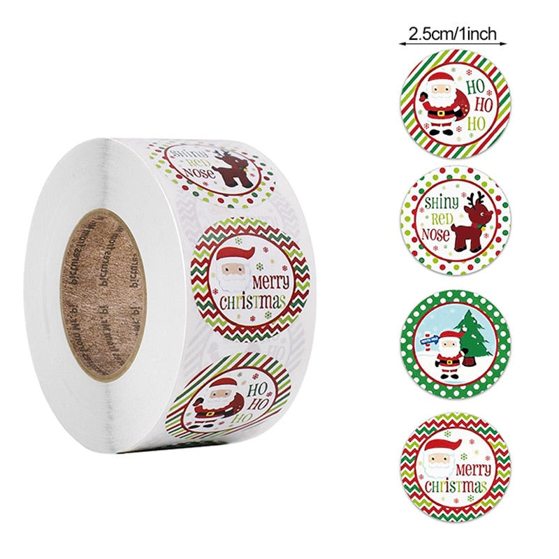 Adesivos Decorativos para Natal com 500 Unidades
