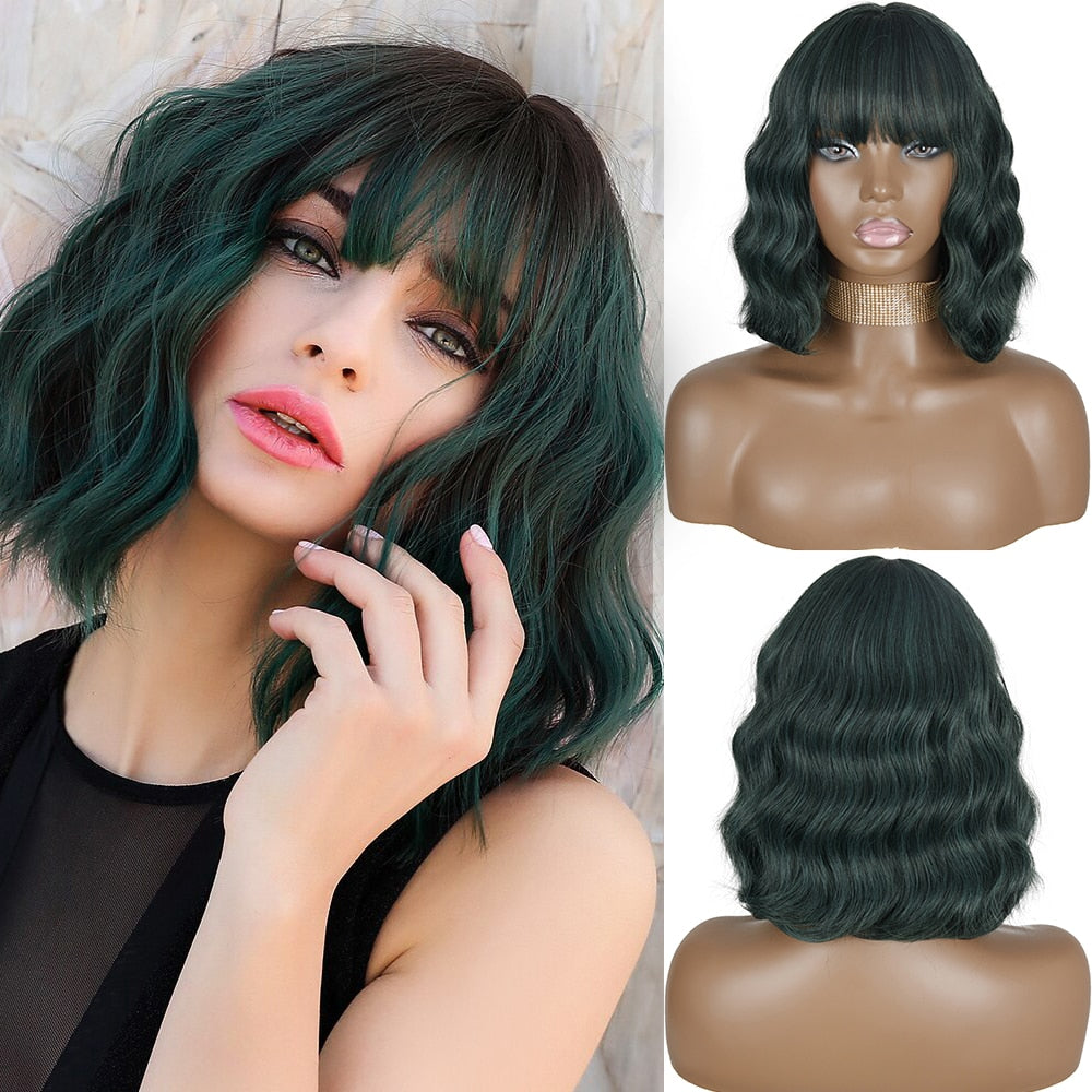 Peruca Feminina de Cabelo Sintético